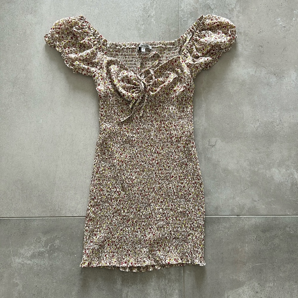 Papaya bodycon floral print fitted dress size small